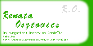 renata osztovics business card